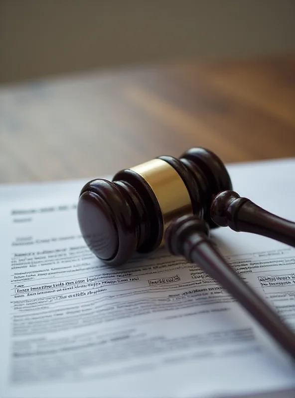 A gavel resting on a stack of legal documents, symbolizing justice and the legal proceedings surrounding the favoritism case at the Caisse des dépôts.