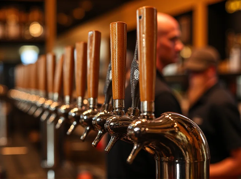 A selection of craft beers on tap at Tap House in Frankfurt