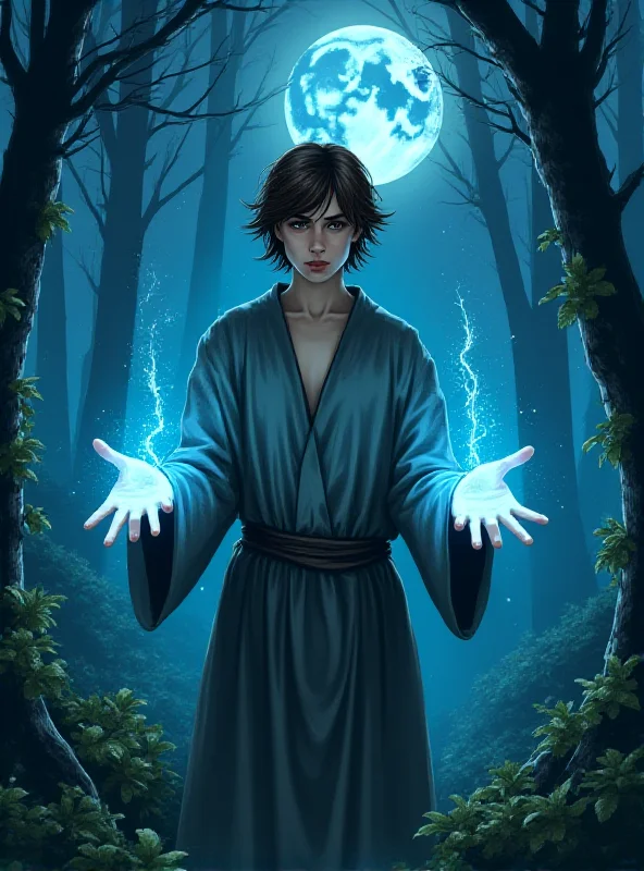 Illustration of a young wizard casting a spell