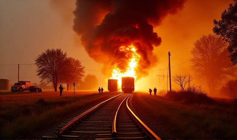 Freight Train Fire, Ukraine Attacks, and EU Aid Concerns