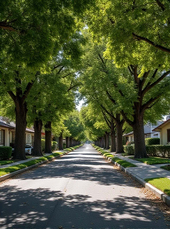 Suburban street with well-maintained single-family homes in Fremont