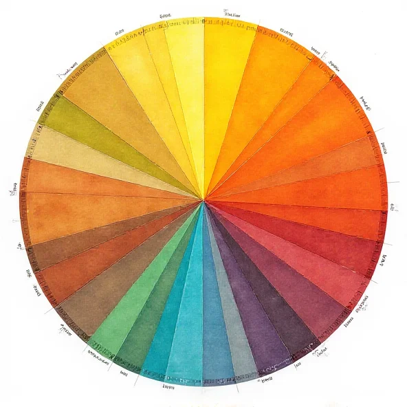 Image of a colorful wheel of different colors, each representing a different season.