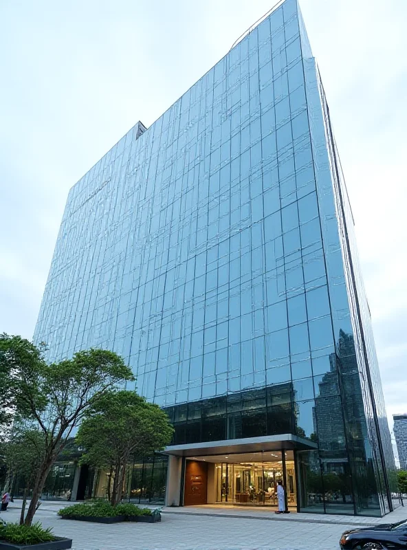 Modern office building with glass facade, representing the headquarters of Sea Limited in Singapore.