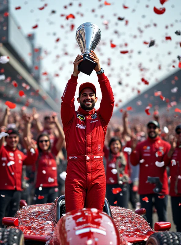 Christopher Bell celebrating his win at the EchoPark Automotive Grand Prix