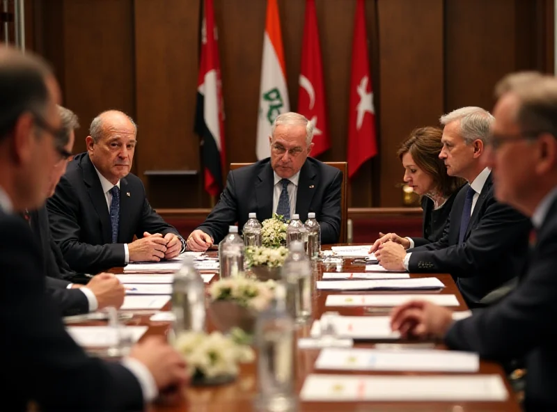 Negotiators in Cairo discussing the Gaza ceasefire