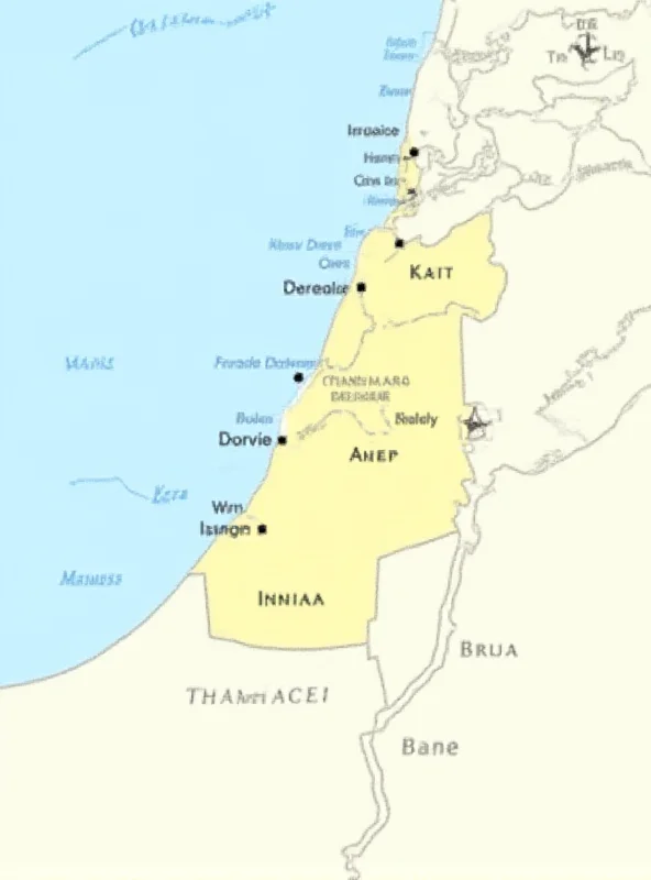 Image of a map highlighting the location of the Gaza Strip in relation to Israel.