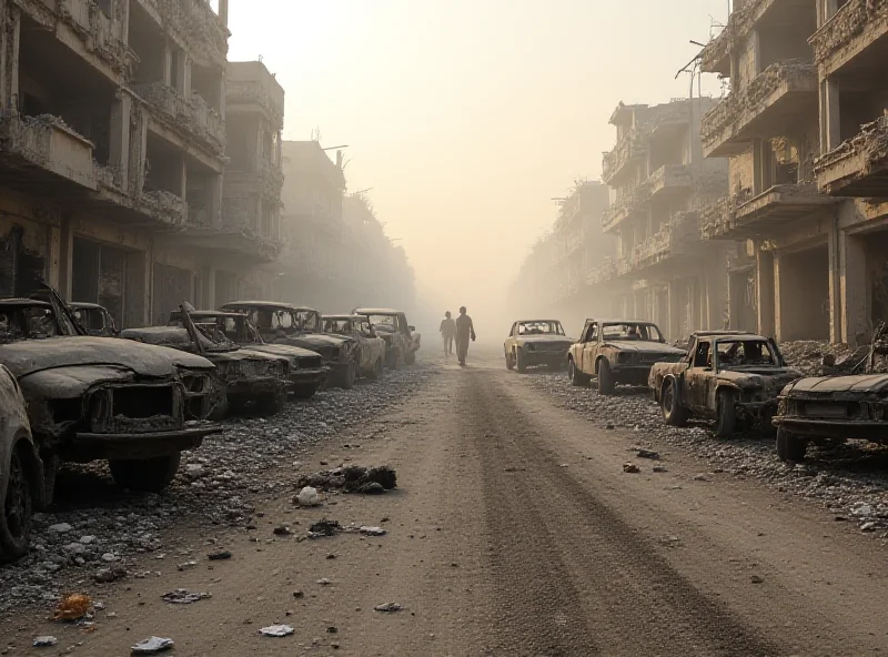 Image of a tense scene in Gaza