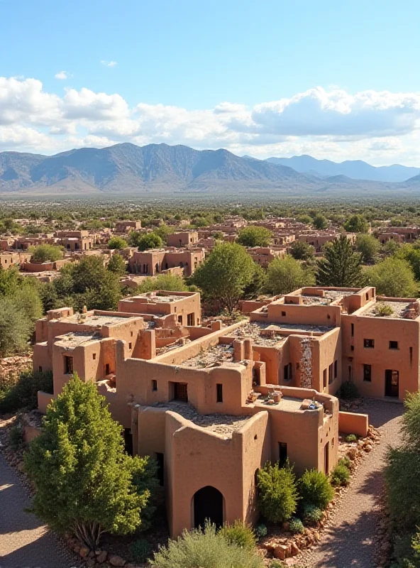 Aerial view of Santa Fe, New Mexico