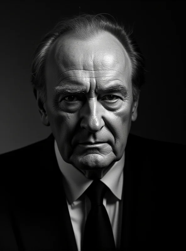 Black and white portrait of Gene Hackman in his prime, looking directly at the camera with a serious expression.