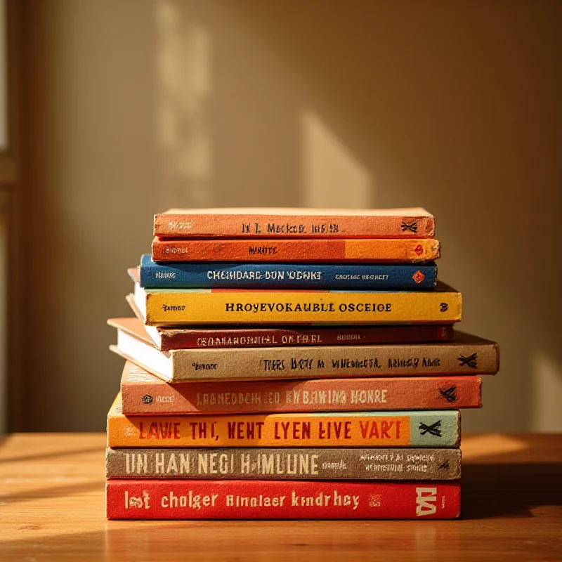 A stack of Chimamanda Ngozi Adichie's books