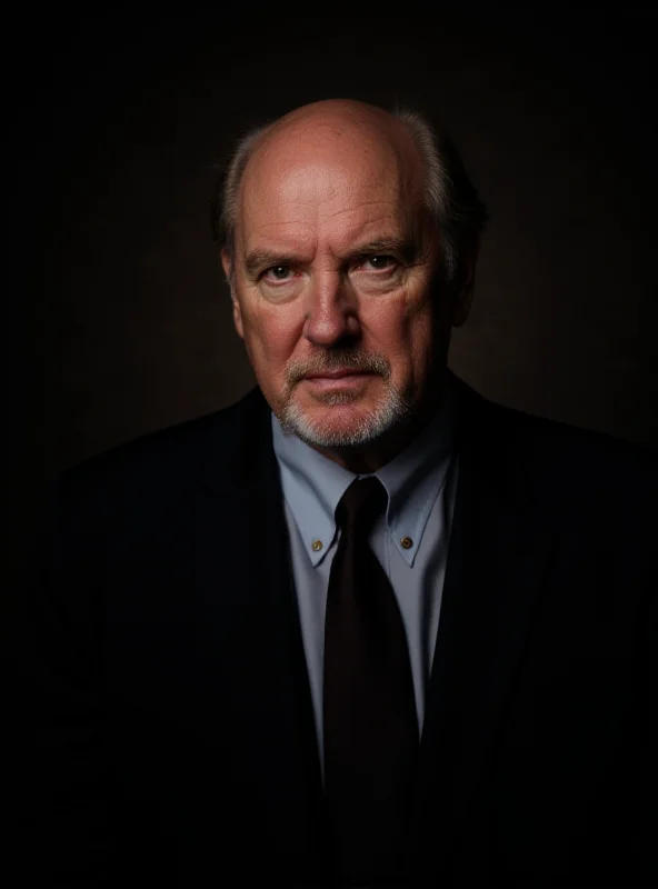 Gene Hackman in a suit looking serious