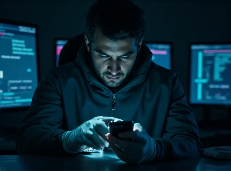 Scene depicting a detective examining a cell phone at a crime scene, emphasizing the importance of technology in modern investigations.