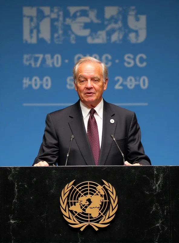 Dominique de Villepin speaking at the UN in 2003.