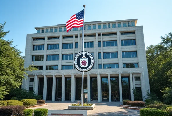 A photo of the CIA headquarters building at Langley, Virginia.