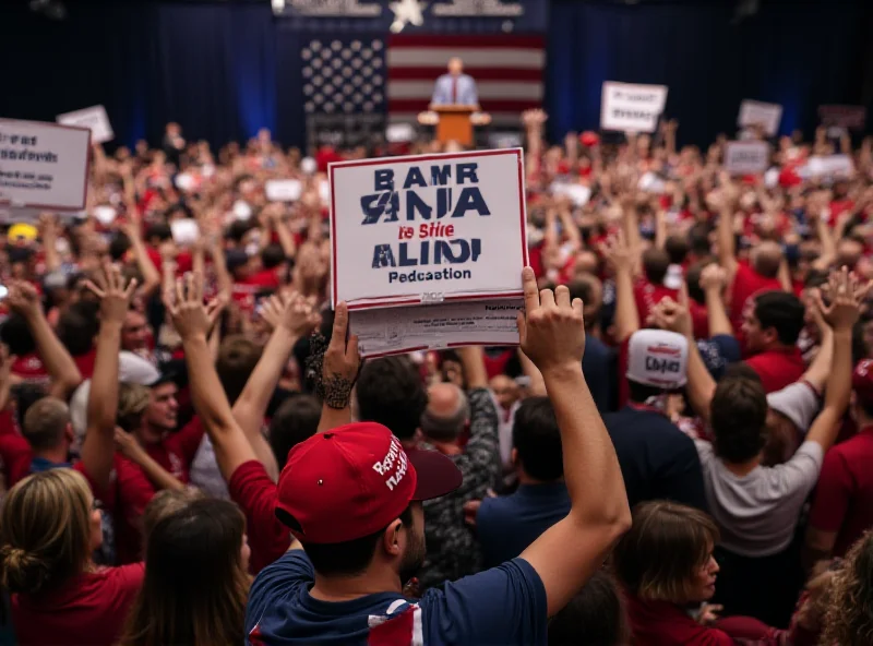 Image of a crowd of Trump supporters at a rally in Georgia.