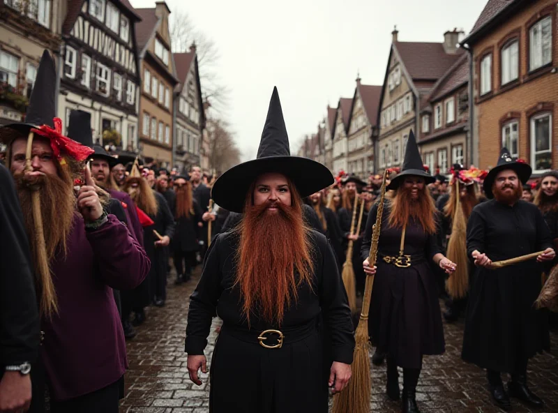 People in witch costumes during Fasnet parade