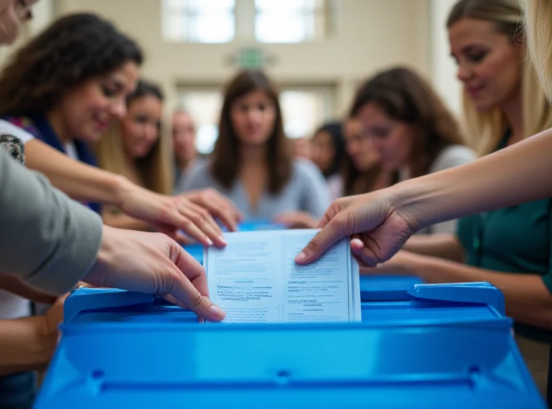 People voting by mail in Hamburg, Germany