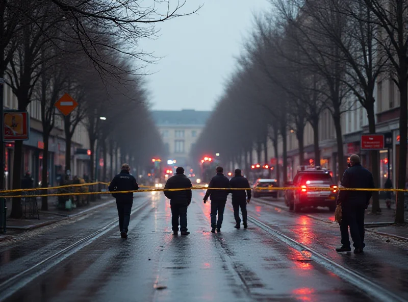 Police scene in Mannheim after car incident