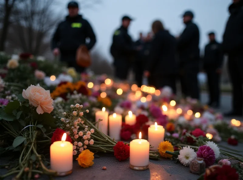 Mourners gather at a memorial in Mannheim, Germany, for the victims of a car attack.