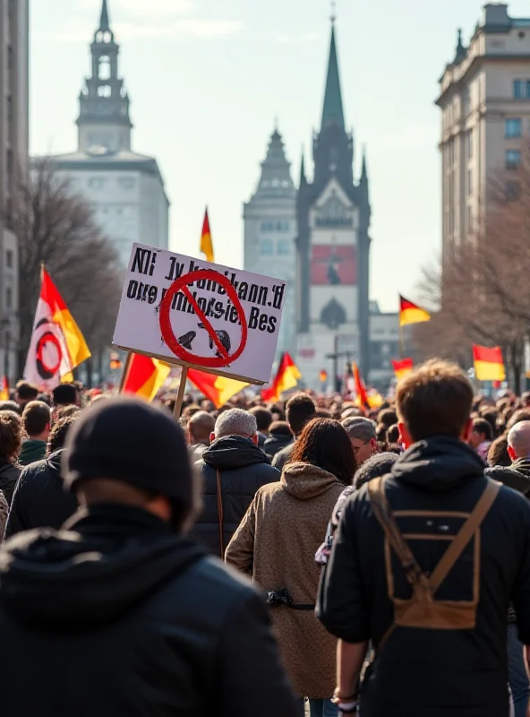 A protest against Islamist extremism in Germany.