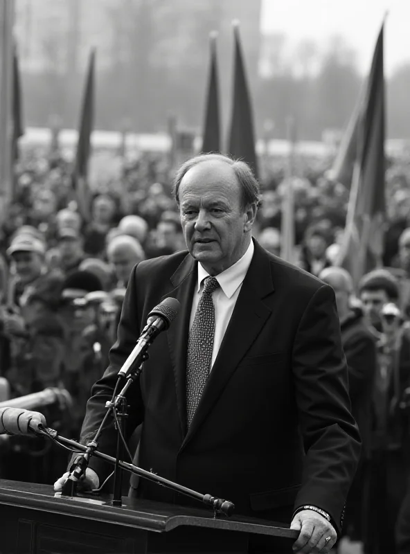 Friedrich Merz giving a speech at a political rally.