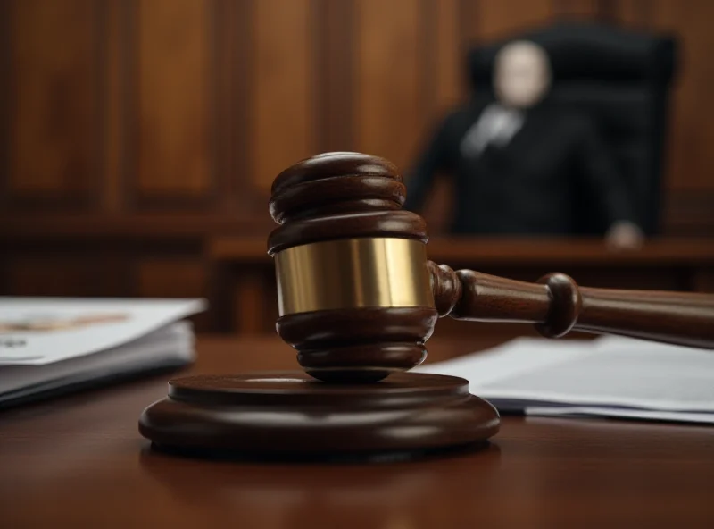 Image of a gavel striking a sounding block in a German courtroom.