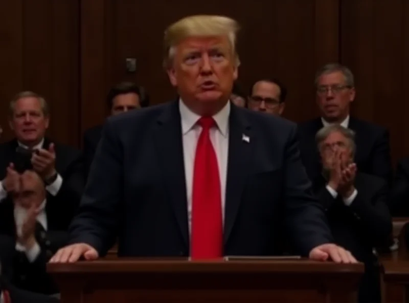 Donald Trump giving a speech to Congress