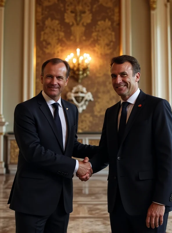 Emmanuel Macron and Friedrich Merz shaking hands.