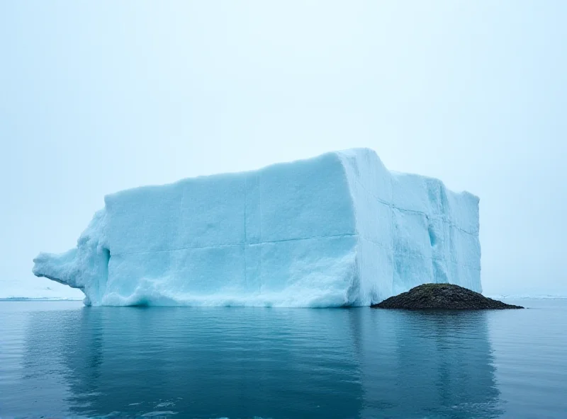 Satellite image of the massive iceberg A23a near South Georgia.