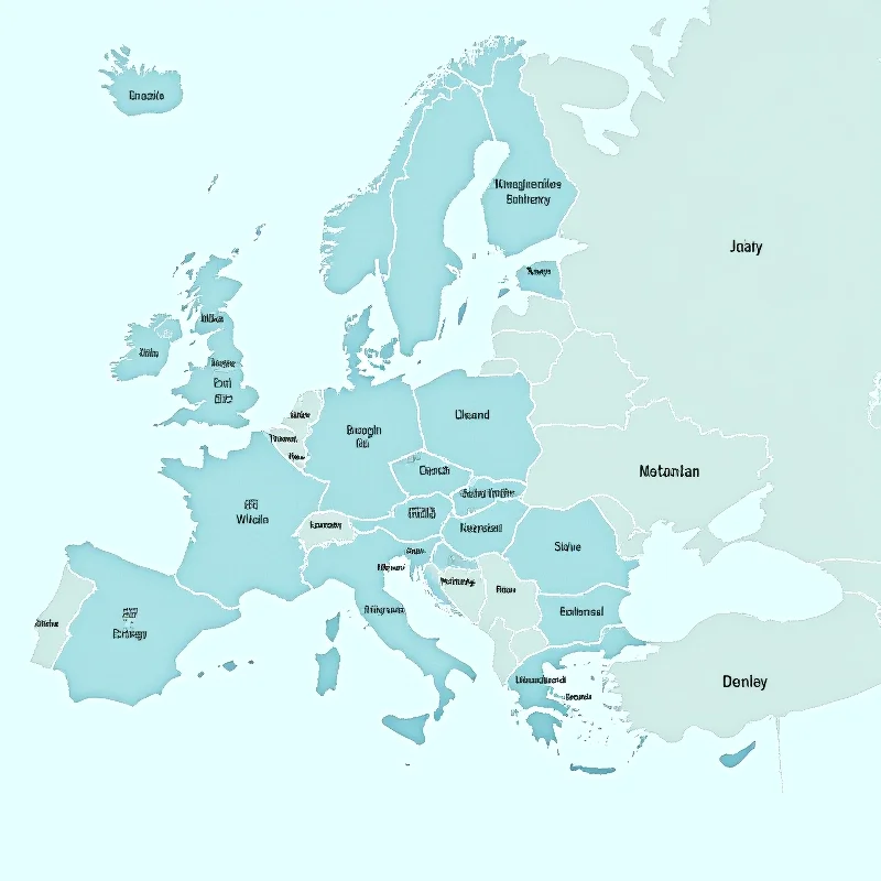 Image of a map of Europe with highlighted countries