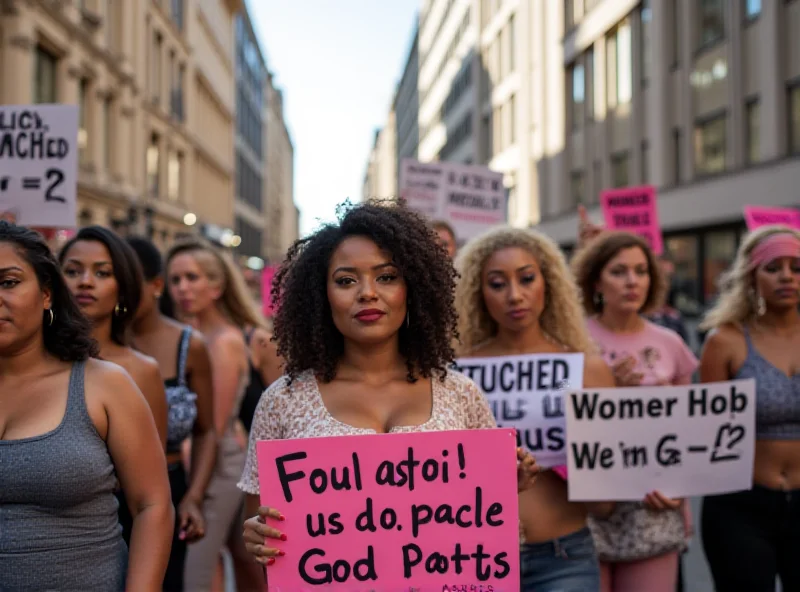 Protest sign advocating for women's rights