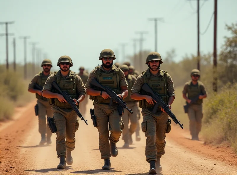 Mexican soldiers with weapons