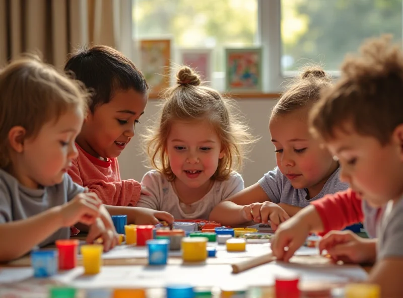 A group of children with disabilities participating in a learning activity, symbolizing the work of Inclusive Development Partners.