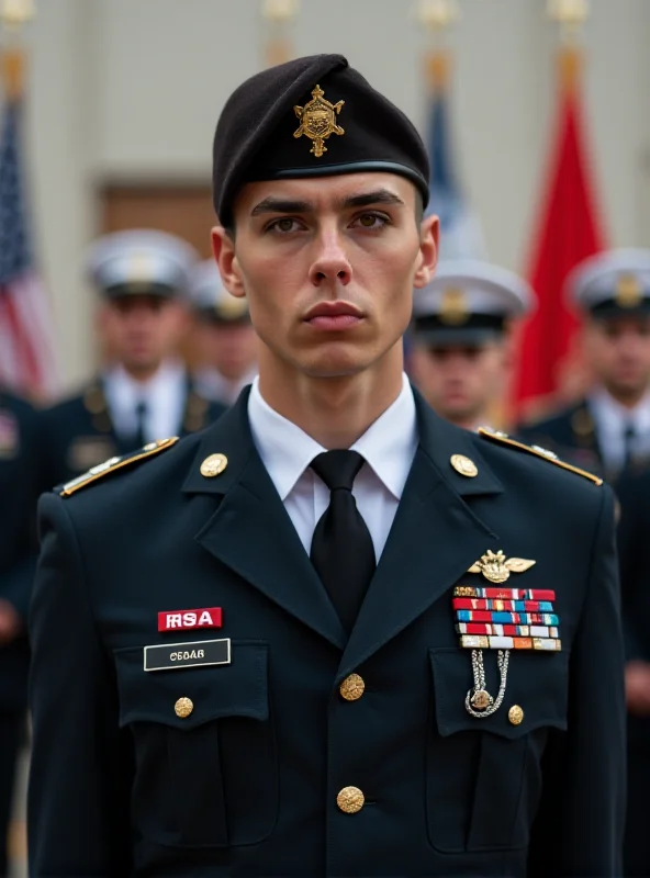 Image of a transgender person in military uniform