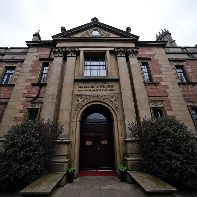 Exterior of the Sheffield Crown Court in the UK