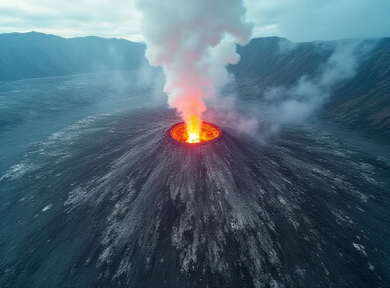 Aerial view of White Island volcano in New Zealand