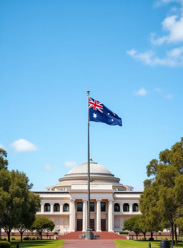 Exterior of Parliament House in Canberra, Australia