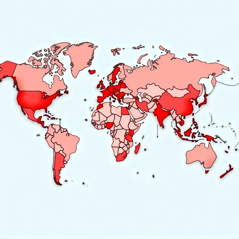 A world map highlighting various political hotspots.