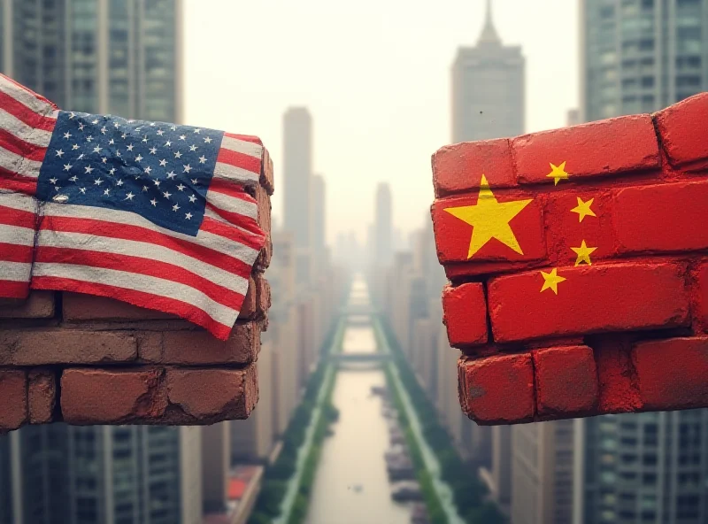 Illustration of trade war between US and China