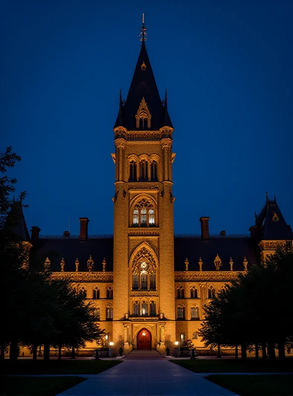 Image of the Canadian Parliament building at night