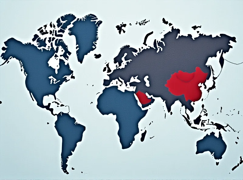 Illustration of a map highlighting Ukraine and surrounding countries, emphasizing the geopolitical tension in the region.