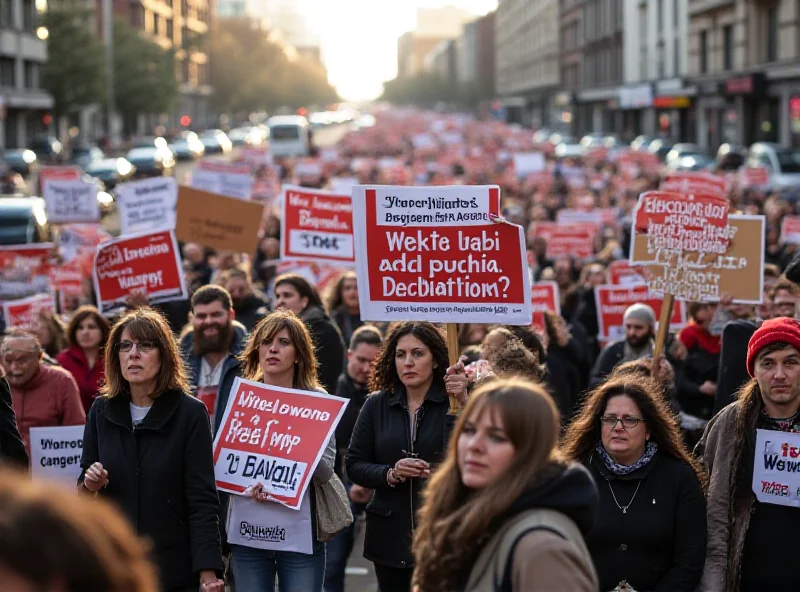 A protest against TikTok ban in Albania