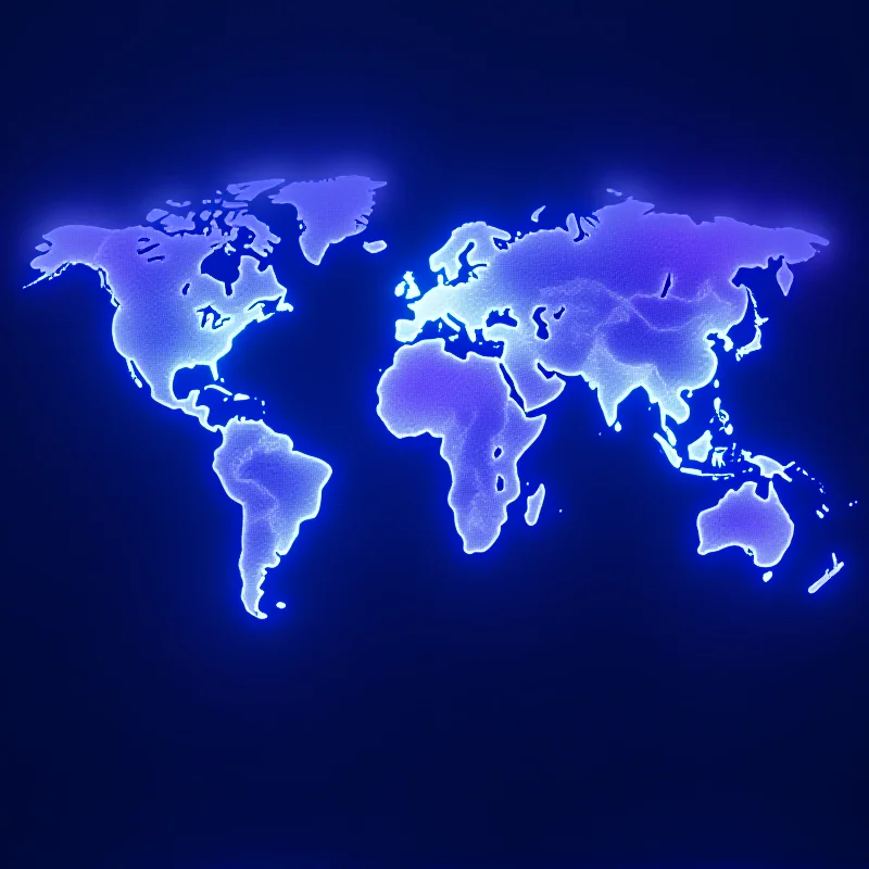 A world map with glowing lines connecting various countries, symbolizing global interconnectedness and political shifts.