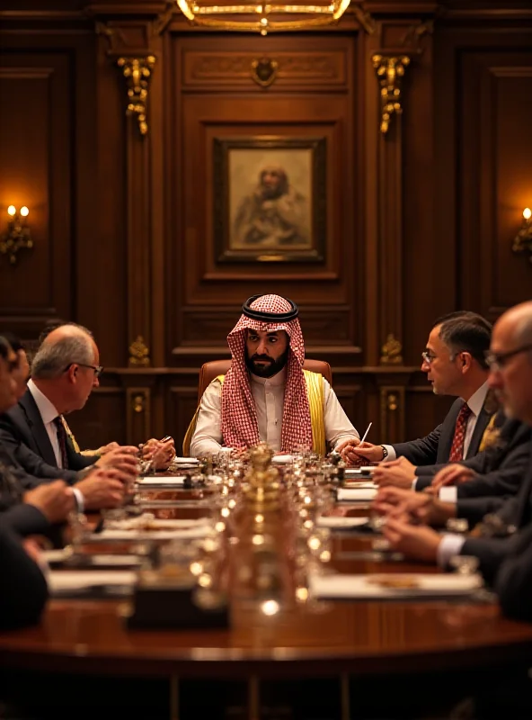 Crown Prince Mohammed bin Salman meeting with international diplomats