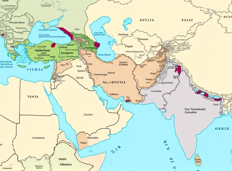 Global map with highlighted areas of conflict and diplomacy