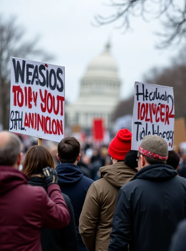 Federal workers protesting job cuts in Washington D.C.