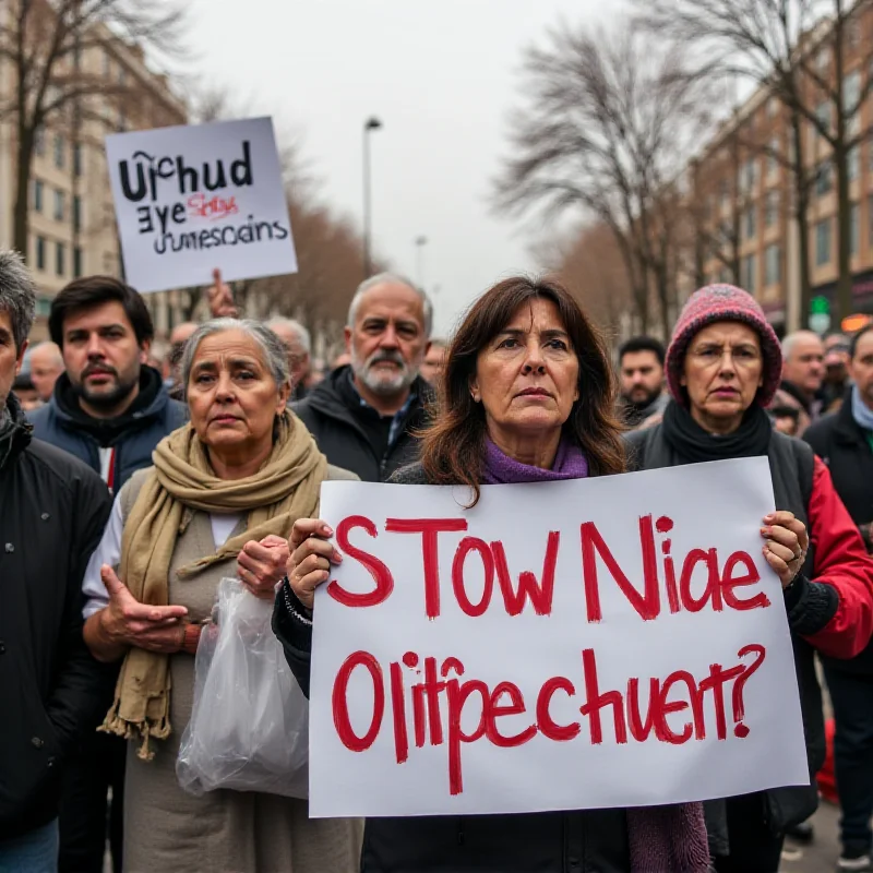 Protestors holding signs advocating for Uyghur rights