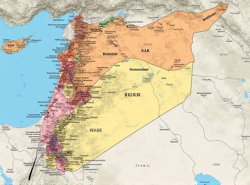 Map of Syria with overlaid geopolitical strategy arrows.