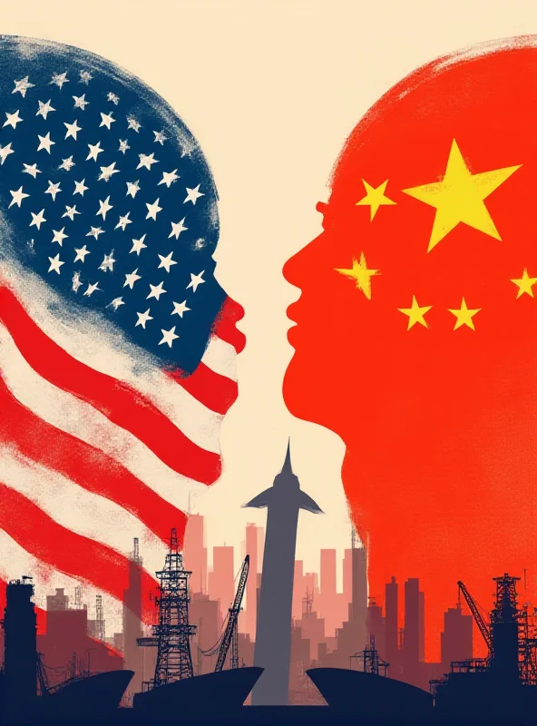 A stylized image representing trade between the USA and China.