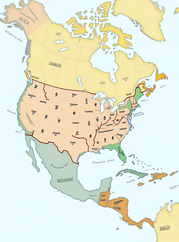 A map of the United States highlighting trade routes and partners, with emphasis on Mexico and Canada.